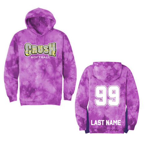 Personalized  Crush Hoodie purple Tie Dye